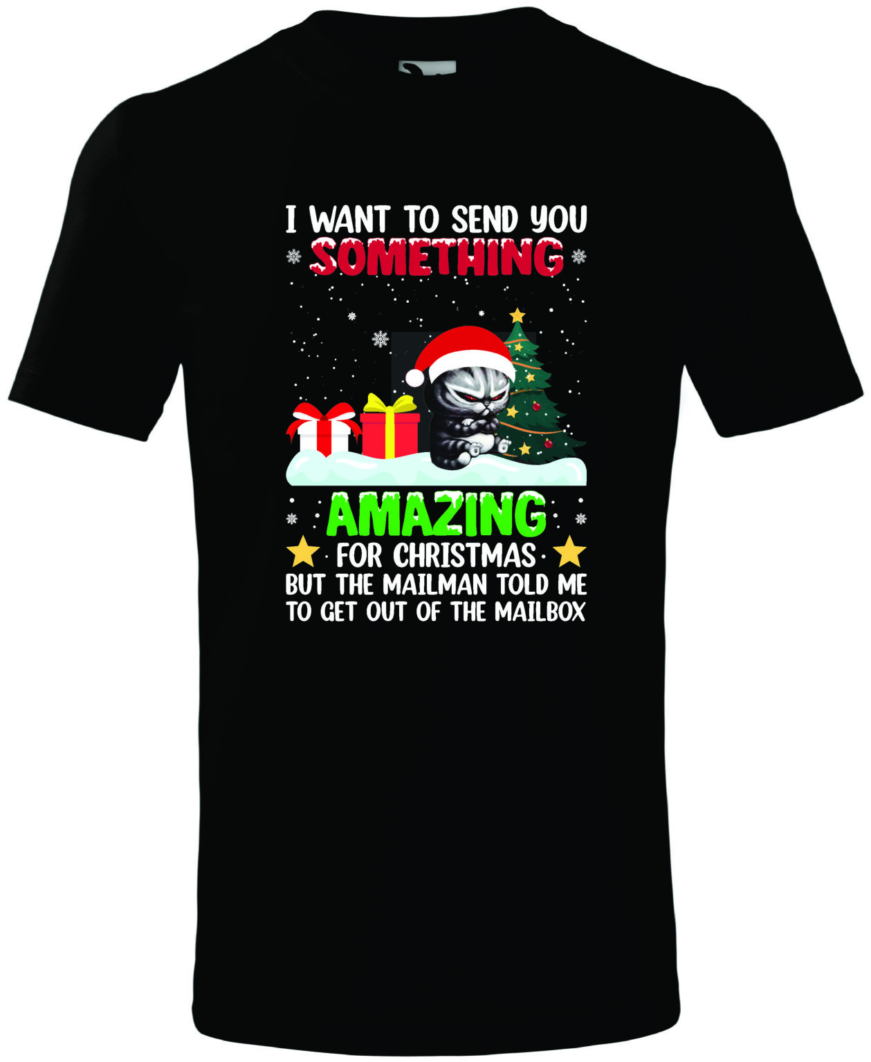 Tricou personalizat de Craciun cu Brad model 2