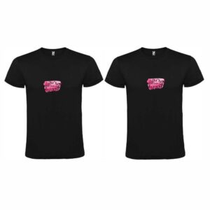 Set 2 tricouri cuplu negre personalizate "You're my heart"
